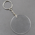 PACK 25 LLAVERO DE ACRILICO CIRCULAR CON ARO Y CADENA